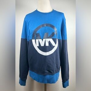 Michael Kors Blue Crewneck Logo Sweatshirt - Size Medium